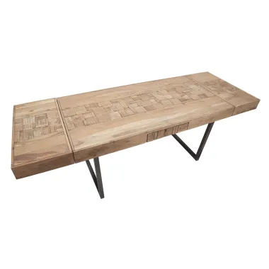 Stół jadalny MUMBAI ALL. 160x90x77 cm - Długość całkowita 240 (Akacja nilotica)